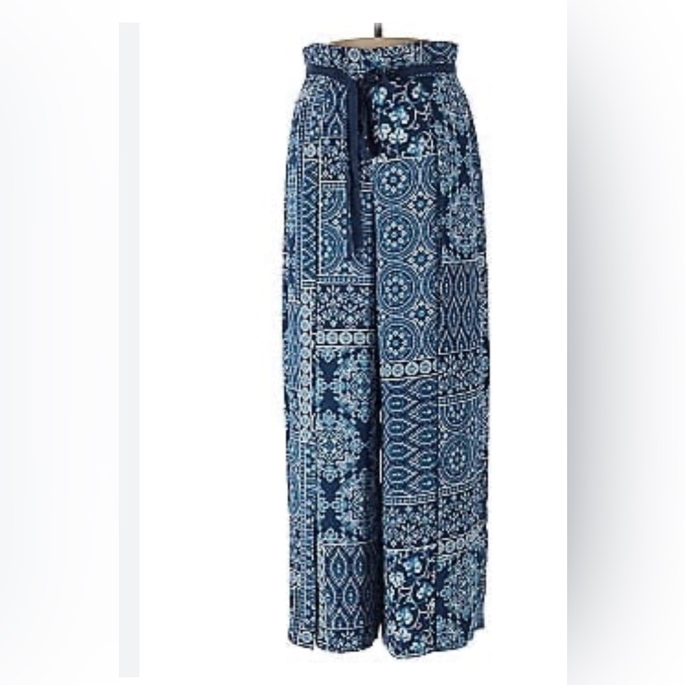 Bcbgmaxazria Blue Patterned Pants - image 1
